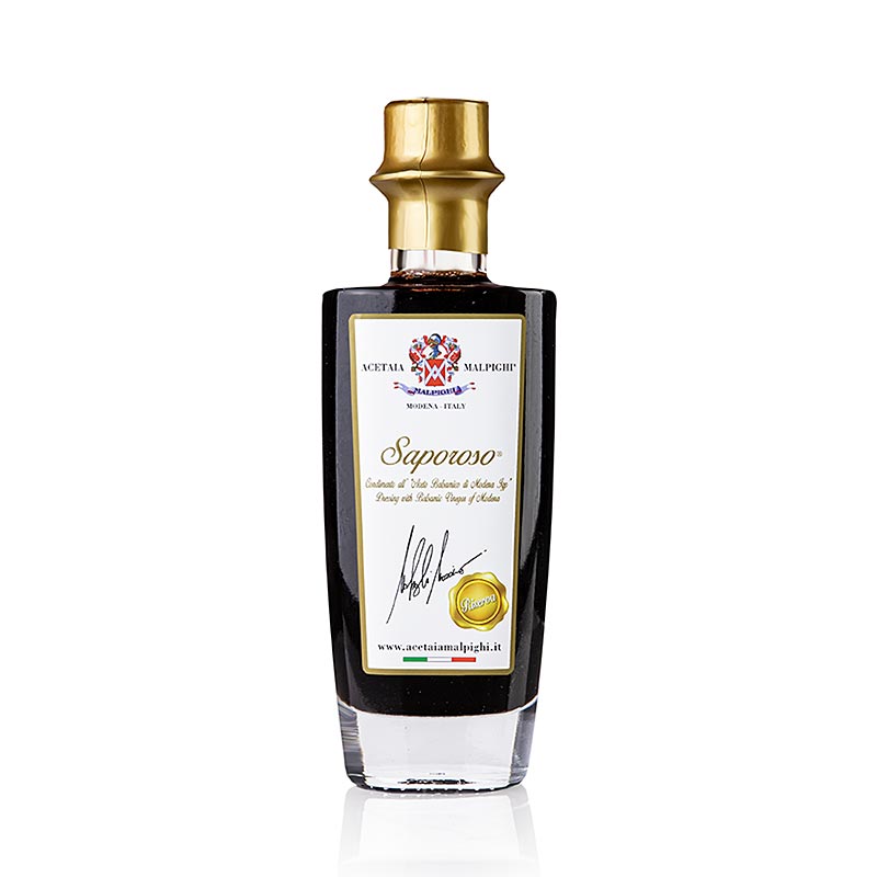 Balsamico Condiment "Saporoso Riserva", 8 Jahre, Eichen- & Akazienholz, Malpighi, 200 ml