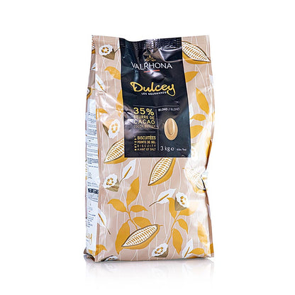 Valrhona Dulcey, blonde Couverture, Callets, 35% Kakao, 3 kg