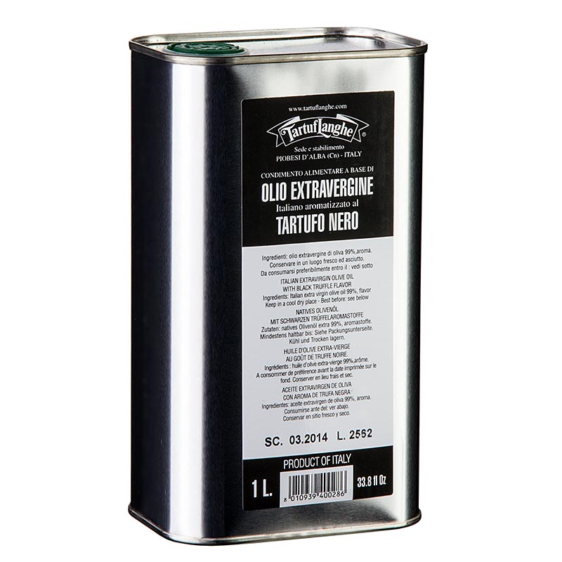Tartuflanghe Natives Olivenöl Extra mit schwarzem Trüffel-Aroma (Trüffelöl) 1 l