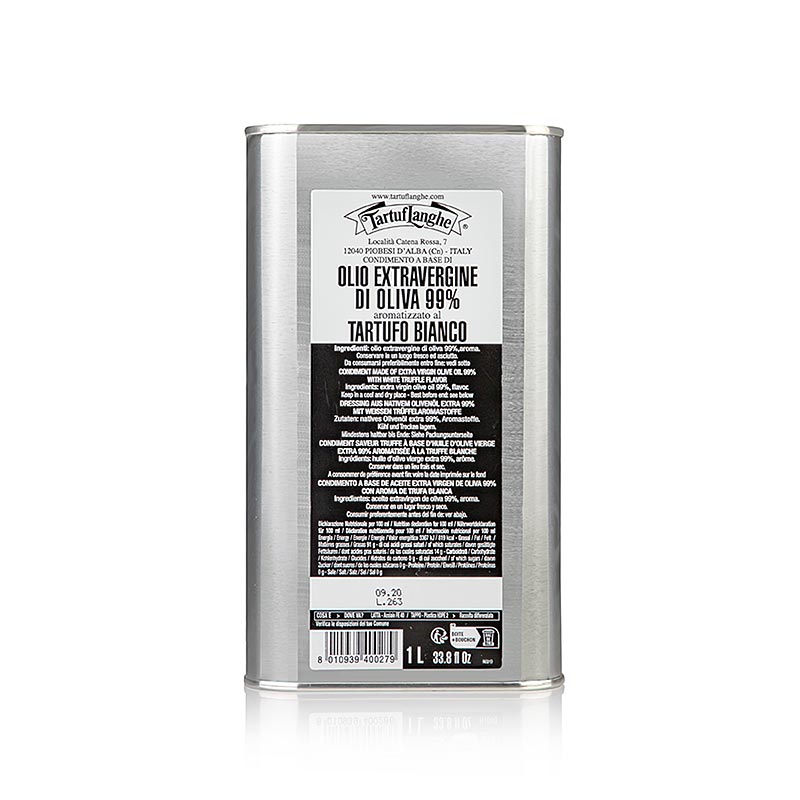 Tartuflanghe Natives Olivenöl Extra mit weißer Trüffel-Aroma (Trüffelöl) 1 l