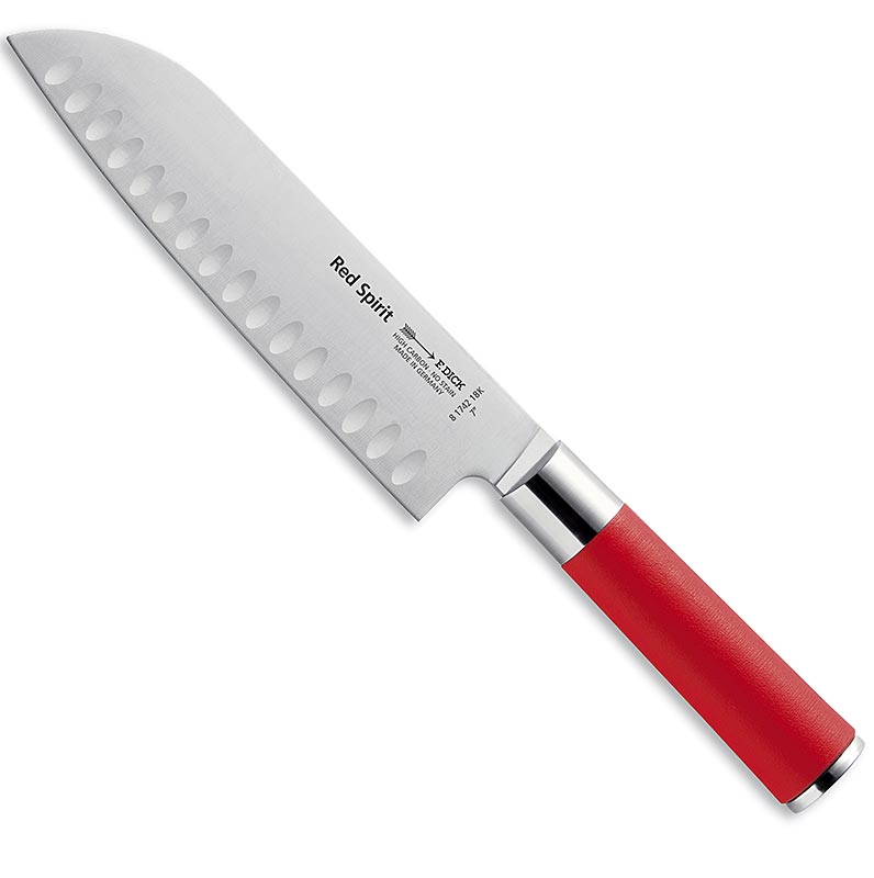 Serie Red Spirit, Santoku Messer mit Kullenschliff, 18 cm, DICK, 1 St