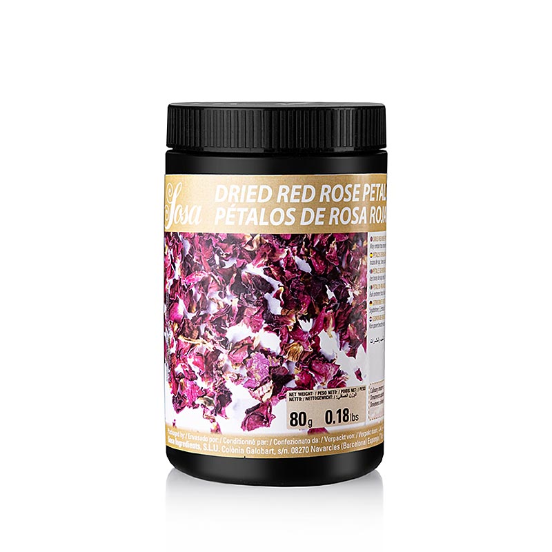 Sosa Getrocknete Rosenblütenblätter, unkandiert (38934), 80 g