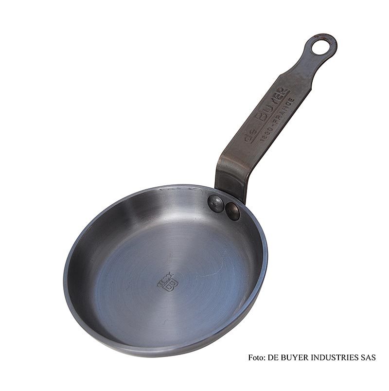 deBUYER "Mineral B Element" Eisenpfanne für Blinis ø 12cm, 2,5cm hoch, 1 St