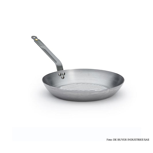 deBUYER "Mineral B Element" Eisenpfanne mit Grillboden, ø 32 cm, 4,2 cm hoch, 1 St