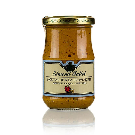Fallot - Senf, fein, mit Paprika und Knoblauch, scharf (provencale), 190 ml