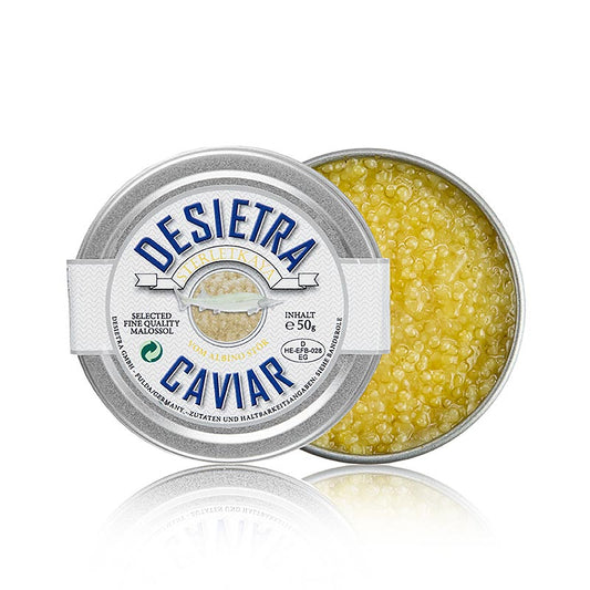 Desietra weißer Kaviar vom Albino-Stör (Sterlet), Aquakultur Deutschland, 50 g