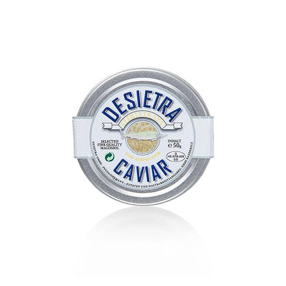 Desietra weißer Kaviar vom Albino-Stör (Sterlet), Aquakultur Deutschland, 50 g