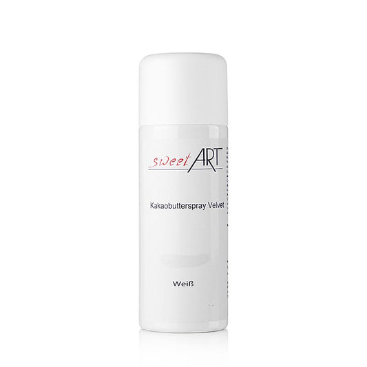 Kakaobutter Spray, Velvet/Samt Effekt, weiss, Sweet Art, 400 ml