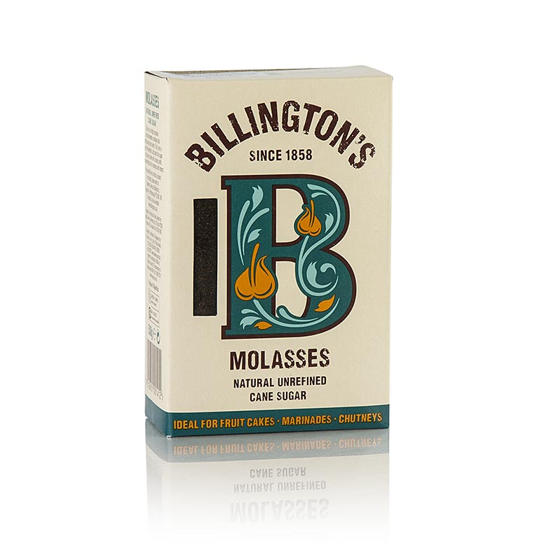 Molasse Zucker-Pulver, dunkel, Roh-Rohrzucker, kräftiges Aroma, Billington´s, 500 g