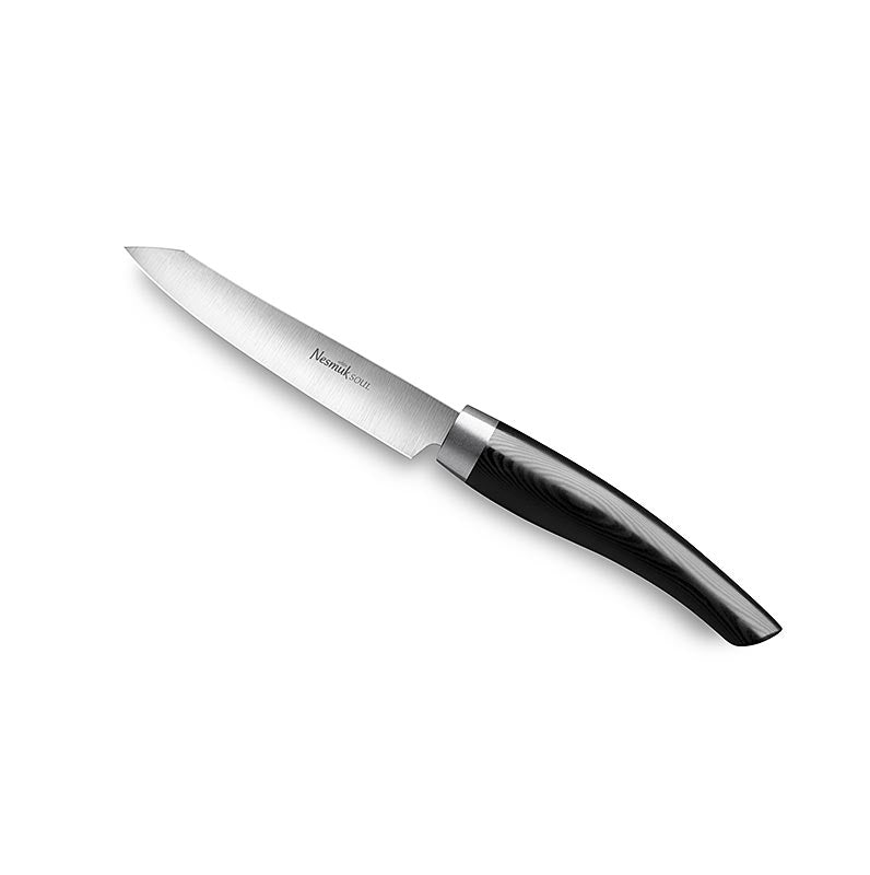Nesmuk Soul 3.0 Office-/Schälmesser, 90mm, Edelstahlzwinge,Griff Micarta schwarz