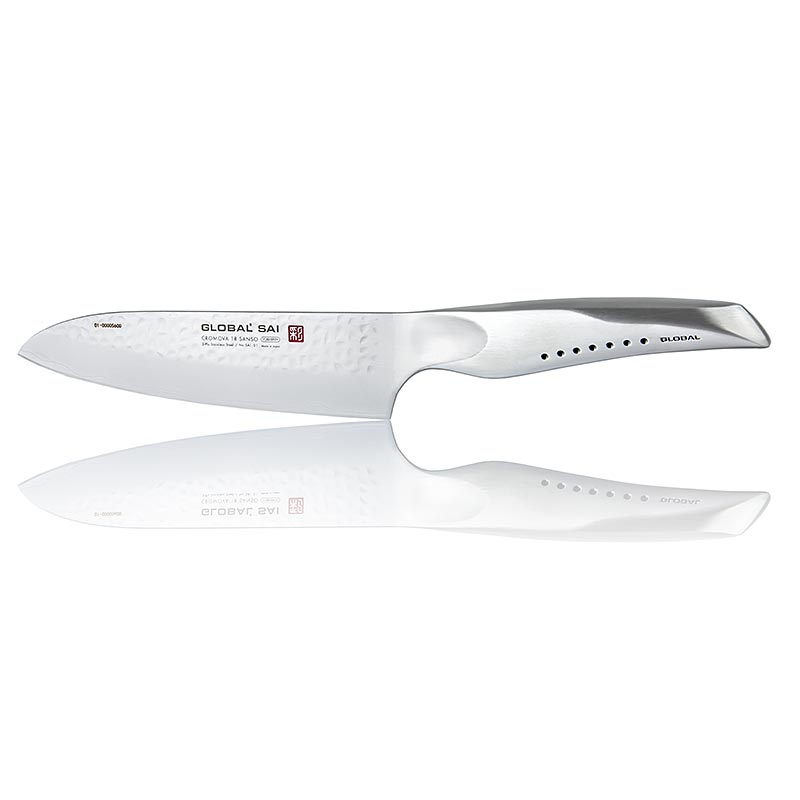 Global SAI-01 Kochmesser, Hammerschlagdesign, 19 cm, 1 St
