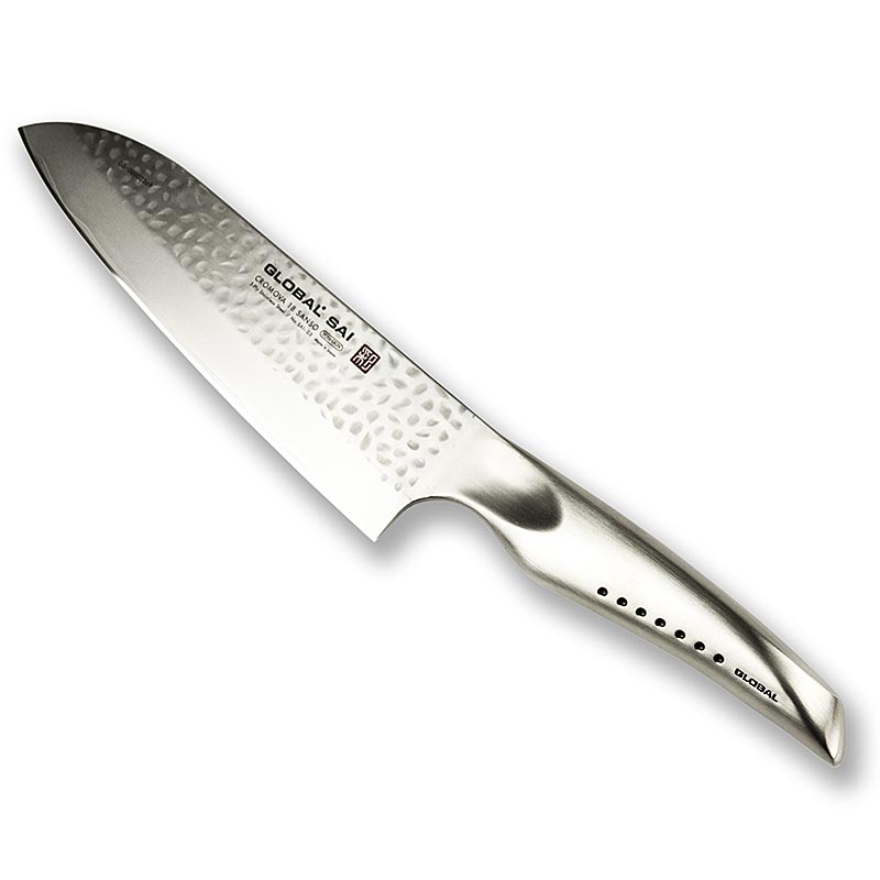 Global SAI-03 Santokumesser, Hammerschlagdesign, 19 cm, 1 St