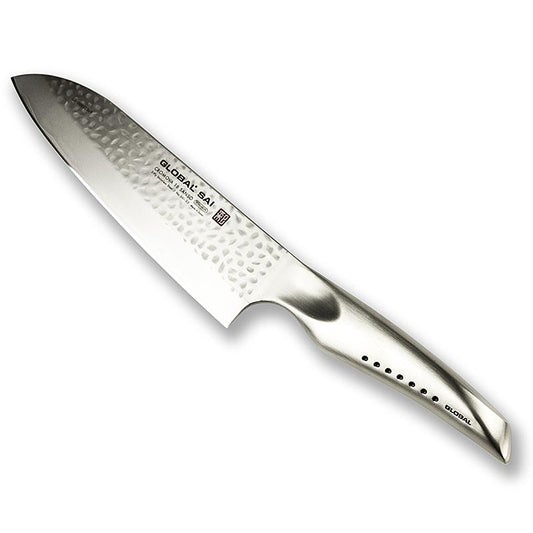 Global SAI-03 Santokumesser, Hammerschlagdesign, 19 cm, 1 St