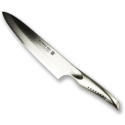 Global SAI-06 Tranchiermesser, Hammerschlagdesign, 25cm, 1 St