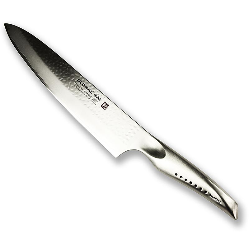 Global SAI-06 Tranchiermesser, Hammerschlagdesign, 25 cm, 1 St