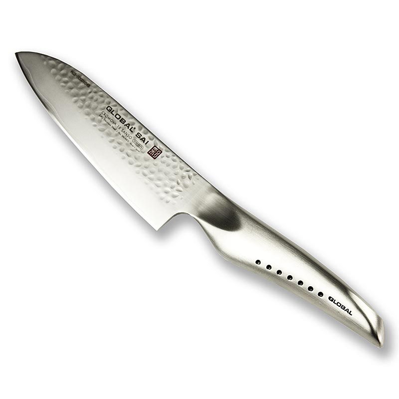 Global SAI-M03 Santokumesser, Hammerschlagdesign, 13,5 cm, 1 St