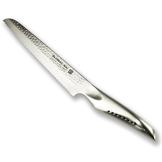 Global SAI-M04 Brötchenmesser, Hammerschlagdesign, 14 cm, 1 St