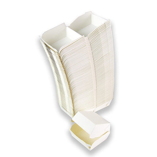 Hamburger Pappboxen, weiss, 90x80x50 mm, 100% Chef, 100 St