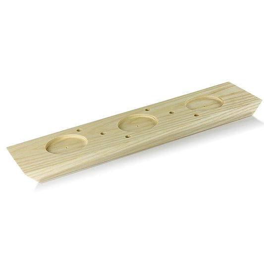 Stockbrot Halter, für 6 Brote, inkl. 3 Dipaussparungen ø 6cm, 40x10cm, 1 St