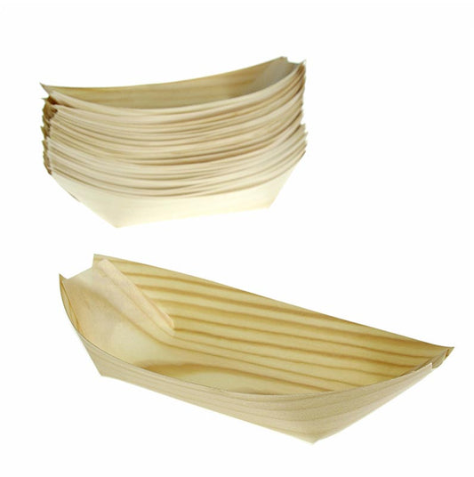 Einweg Boot aus Holz, ca. 22 cm, hitzebeständig bis 180° C, 50 St