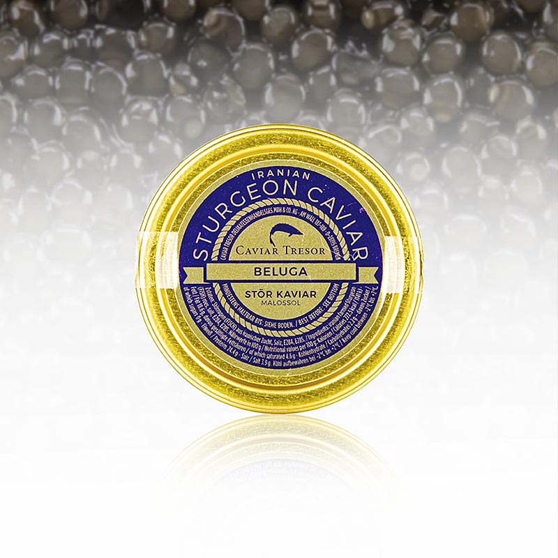 Beluga Kaviar Malossol vom Hausen (huso huso), Aquakultur, 50 g