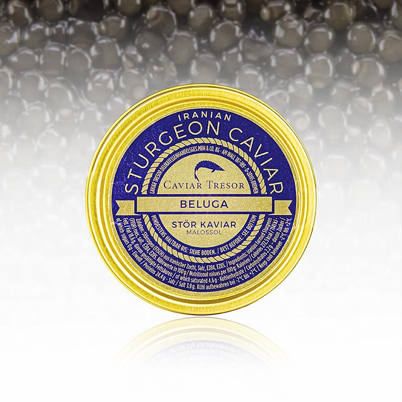 Beluga Kaviar Malossol vom Hausen (huso huso), Aquakultur Iran, 125 g