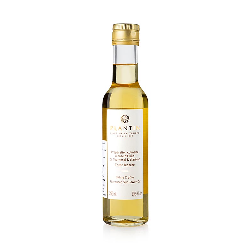 Sonnenblumenöl mit weisser Trüffel-Aroma (Trüffelöl), Plantin, 250 ml