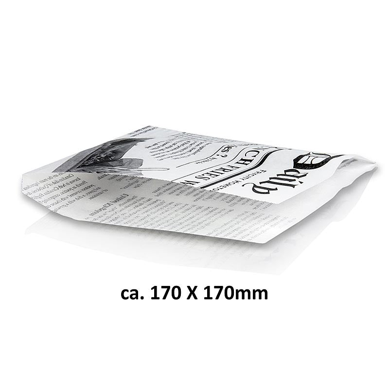 Belix - Snack Tüte mit Zeitungspapierdruck, ca.170x170mm, 1.000 St