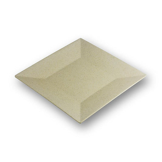 Mehrweg Bambusholzteller, creme, spülmaschinenfest, 23x23 cm, 1 St