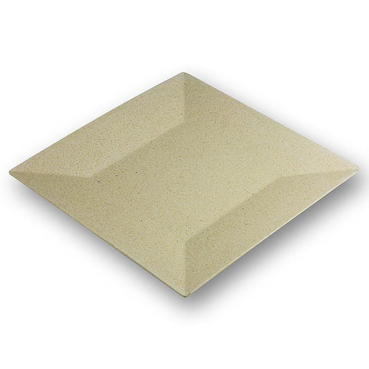Mehrweg Bambusholzteller, creme, spülmaschinenfest, 28x28 cm, 1 St