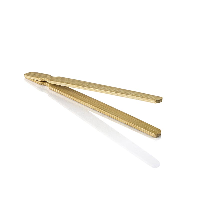 Bambus-Fingerfoodzange (Pinzette), für Snacks, Braun, 12 cm, 240 St