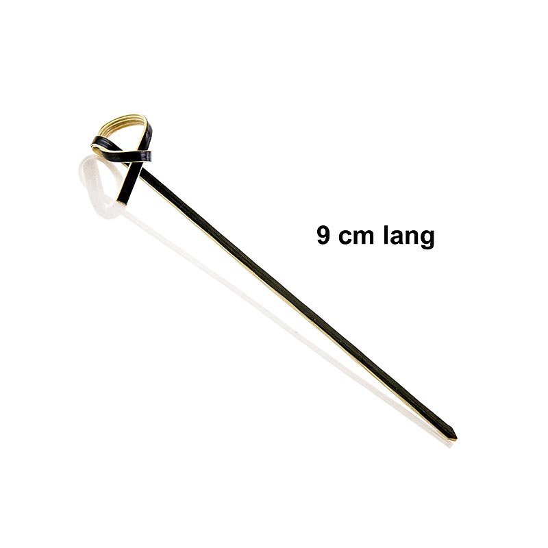 Bambus-Spiesse, mit Knotenende, schwarz, 9 cm, 250 St