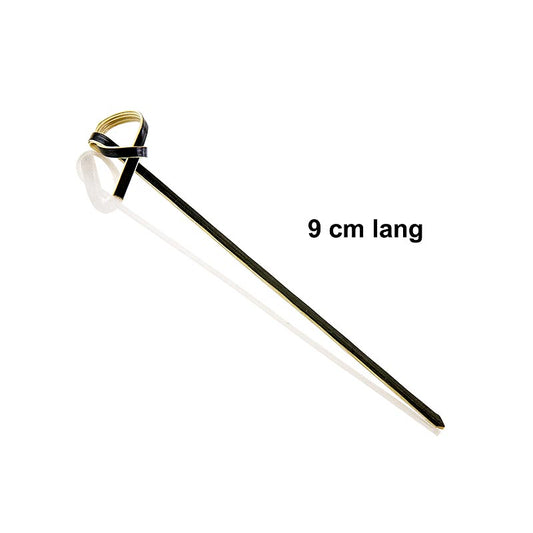 Bambus-Spiesse, mit Knotenende, schwarz, 9 cm, 250 St