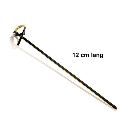 Bambus-Spiesse, mit Knotenende, schwarz, 12 cm, 250 St
