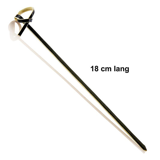 Bambus-Spiesse, mit Knotenende, schwarz, 18 cm, 250 St