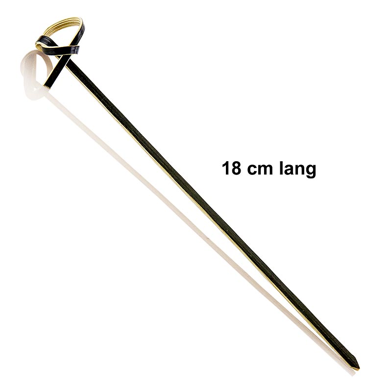 Franz Mensch - Bambus-Spieße, mit Knotenende, schwarz, 18cm, 250 St