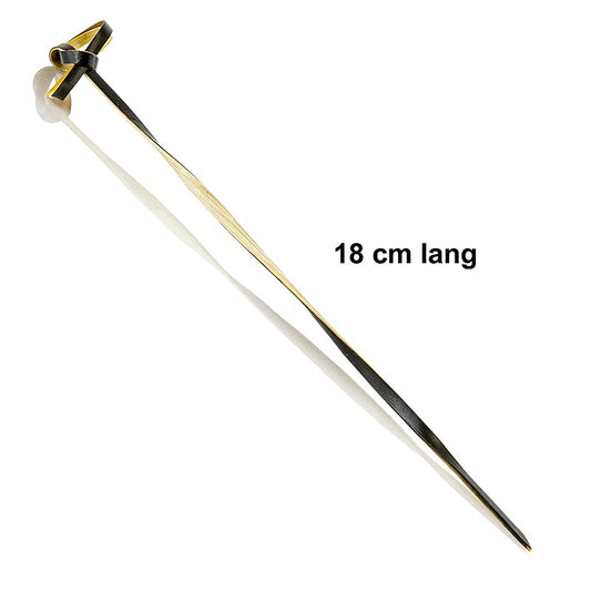 Bambus-Spiesse, mit Knotenende, gedreht, schwarz, 18 cm, 250 St