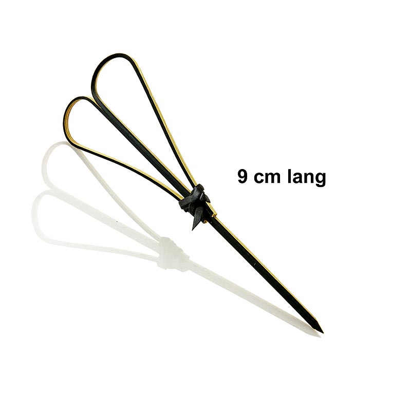Franz Mensch - Bambus-Spieße, mit Herz, schwarz, 9cm, 100 St