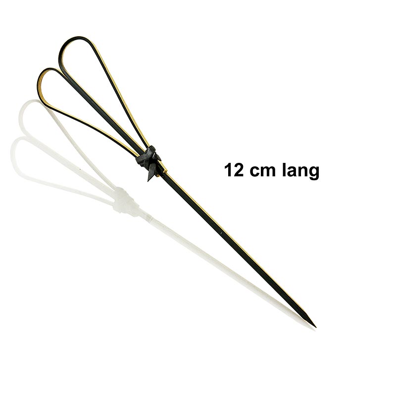 Franz Mensch - Bambus-Spieße, mit Herz, schwarz, 12cm, 100 St