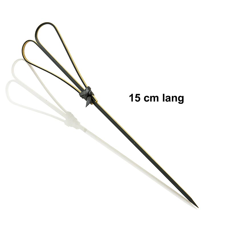 Bambus-Spiesse, mit Herz, schwarz, 15 cm, 100 St