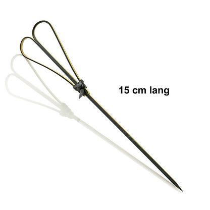 Bambus-Spieße, mit Herz, schwarz, 15cm, 100 St