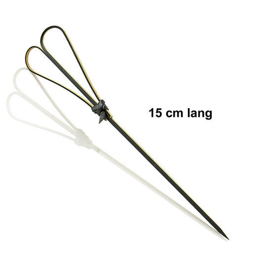 Bambus-Spieße, mit Herz, schwarz, 15cm, 100 St