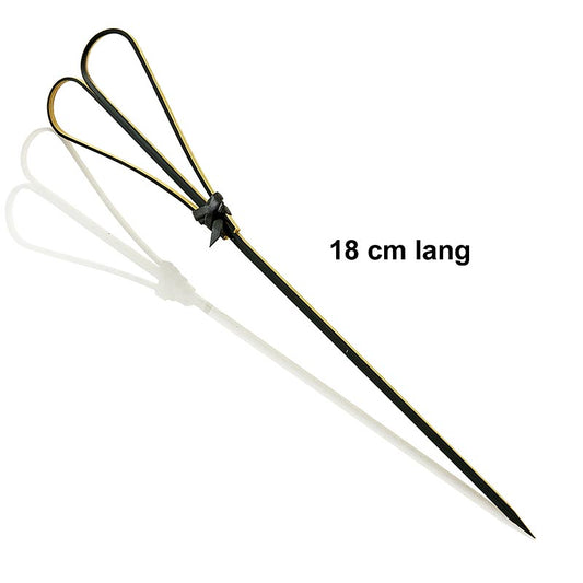 Bambus-Spiesse, mit Herz, schwarz, 18 cm, 100 St