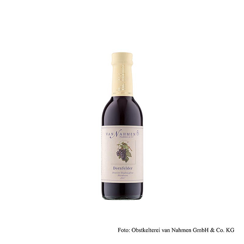 van Nahmen - Dornfelder Traubensaft, rot, 100% Direktsaft, BIO, 250 ml