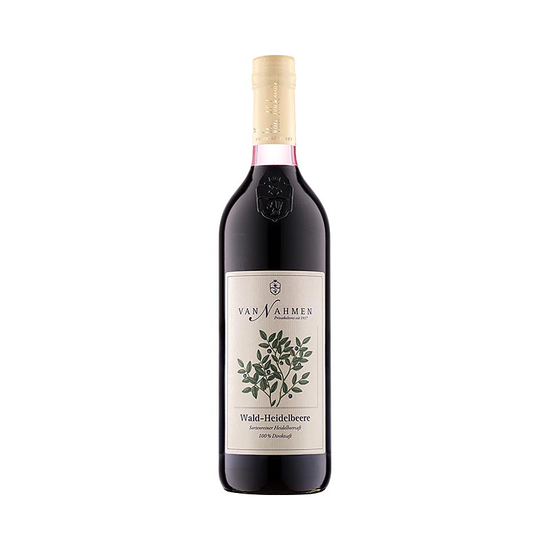 Wald-Heidelbeeren, 100% Direktsaft, van Nahmen, BIO, 750 ml