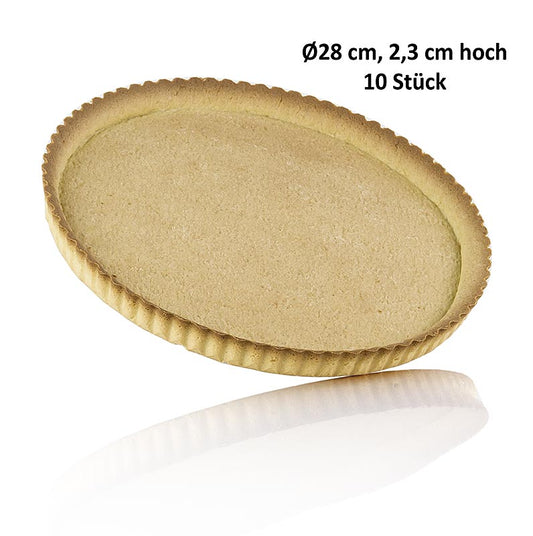 Dessert-Tartelettes - Sablee, rund, ø 28cm, 2,3cm hoch, Butter-Mürbeteig, Pidy,