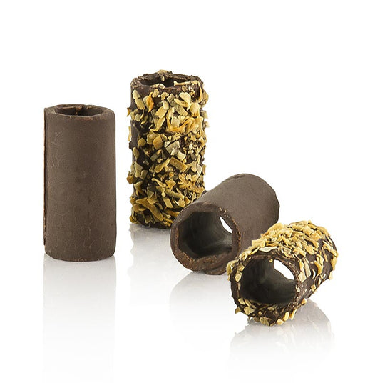 Mini Schokoladen und Kokos Canneloni, Zartbitter, 2cm Ø, 5cm lang, Pidy, 935 g,