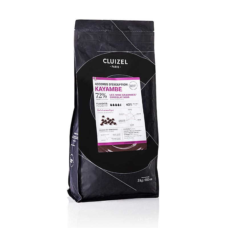 Kayambe 72%, Bitter Couverture, Grandes Teneurs, Callets, Michel Cluizel, 3 kg