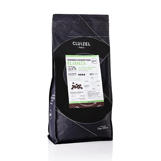 Elianza 55%, Bitter Couverture, Grandes Teneurs, Callets, Michel Cluizel, 3 kg
