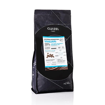 Vanuari 39%, Vollmilch Couverture, Grandes Teneurs, Callets, Michel Cluizel, 3 kg